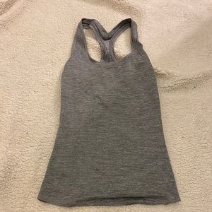 Grey workout tank top